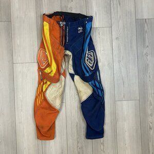 Troy Lee Designs Pants Men 30 Orange Blue Speed Equipment Motocross Dirt Bike